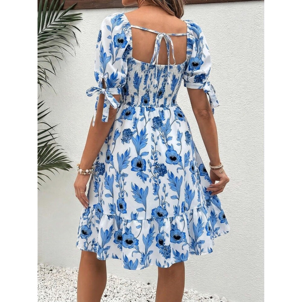 Make me Chic Womens maternity baby shower dress flora print (1130)